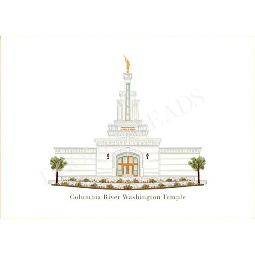 Columbia River Temple 5x7 Print