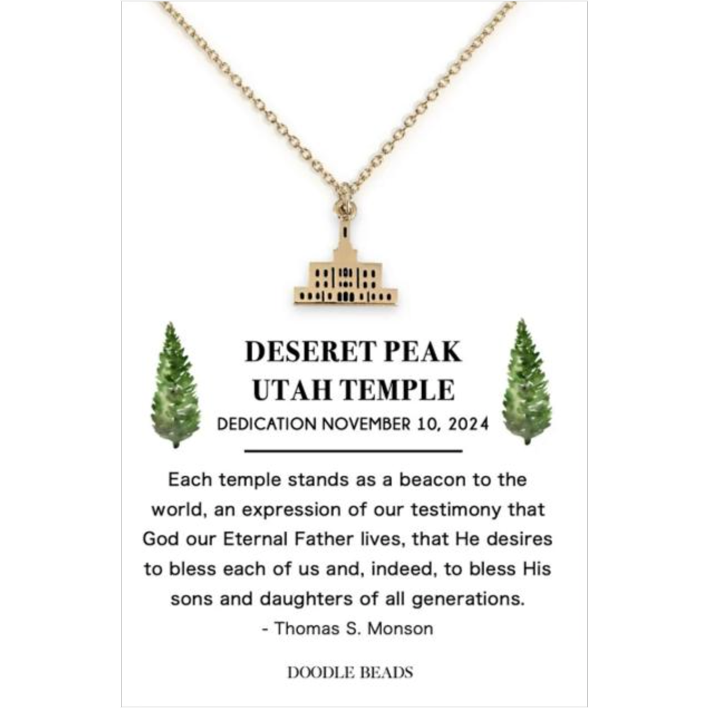 Deseret Peaks Utah Temple Necklace, , large image number 2