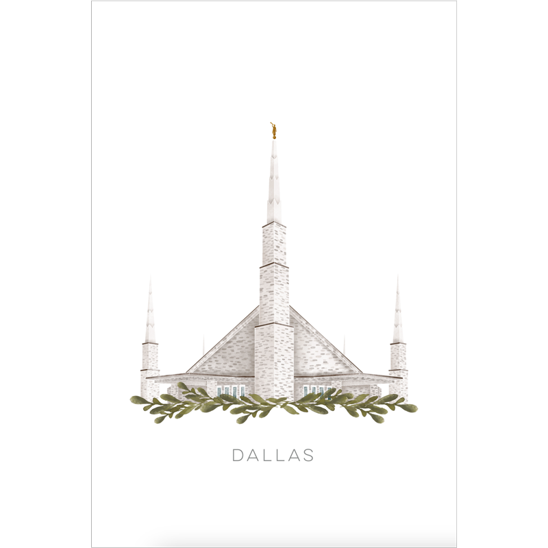Dallas Texas Temple (13x16 Framed Paper Print)