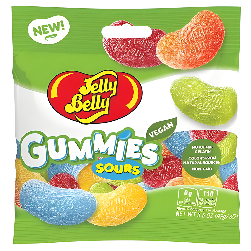 Jelly Belly Bagged Sour Gummies 3.5 Oz