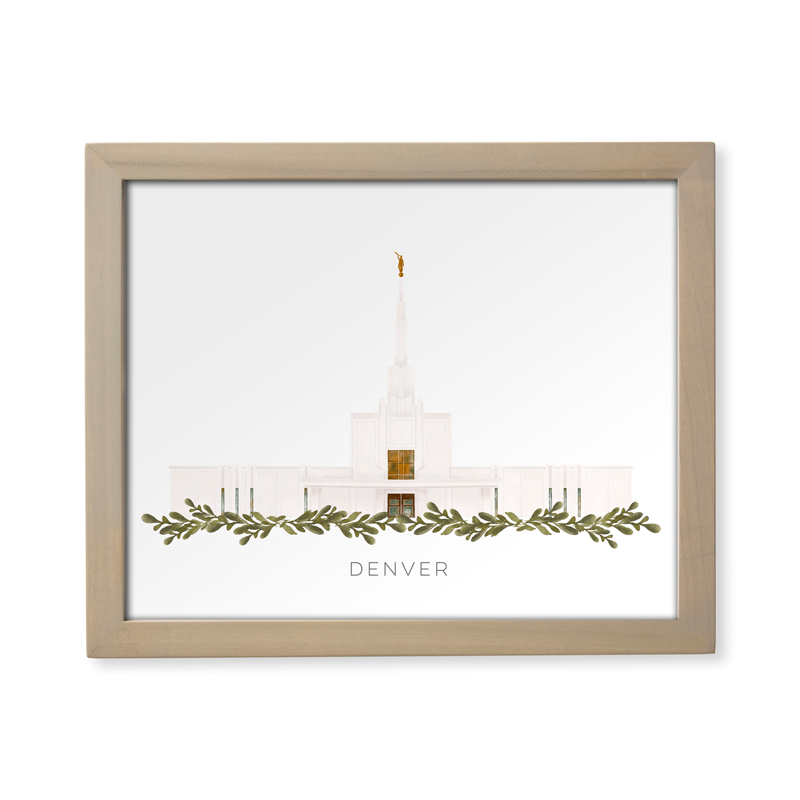 Denver Colorado Temple (13x16 Framed Paper Print)