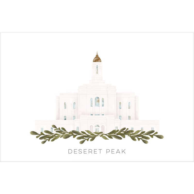 Deseret Peak Utah Temple (13x16 Framed Paper Print), , large