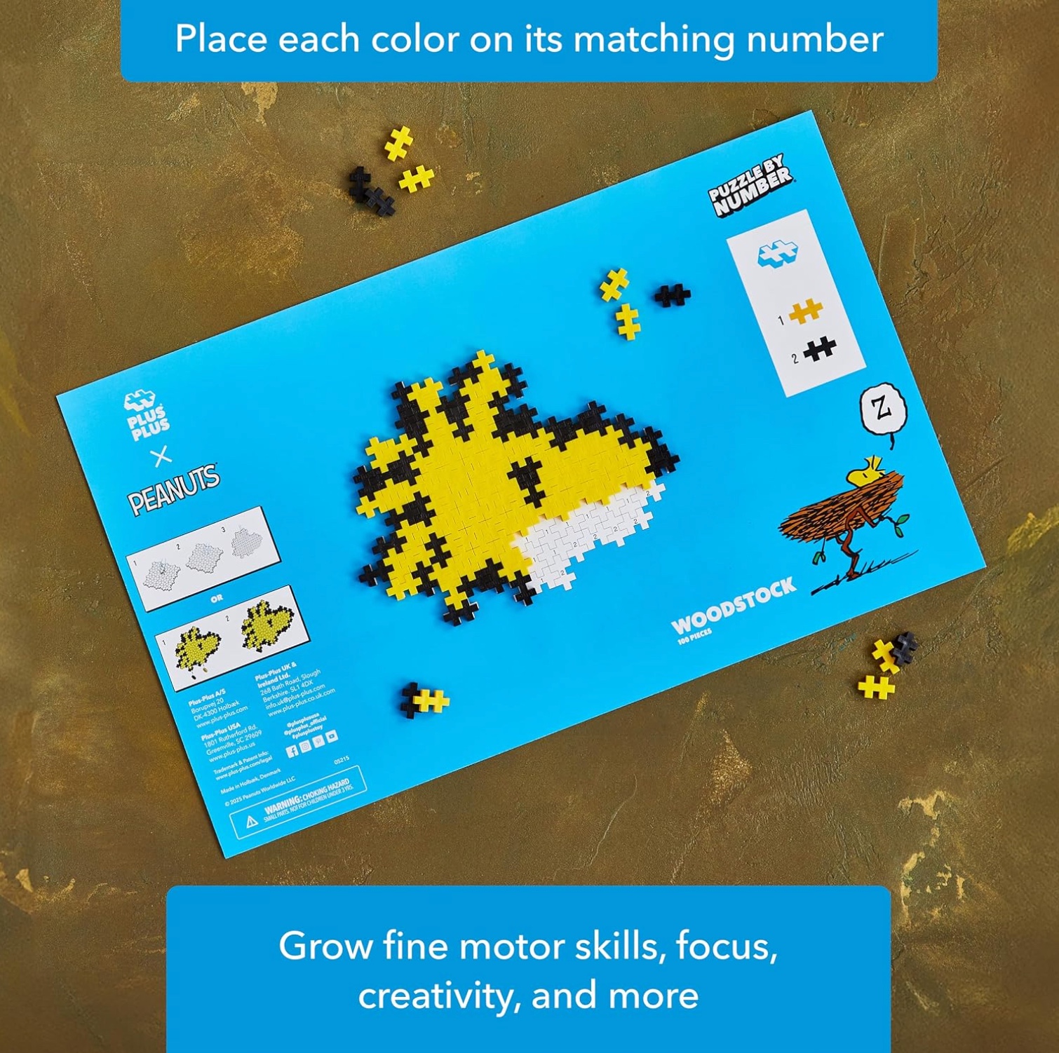 Plus Plus Woodstock 100 Piece Puzzle by Number, , large image number 2