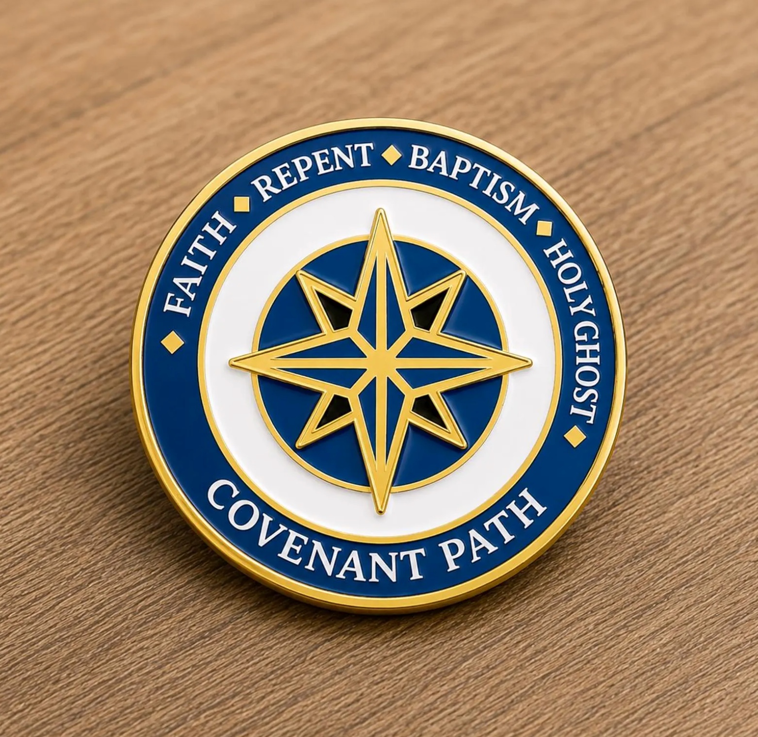 First Step on the Covenant Path Spinner Pin, , large