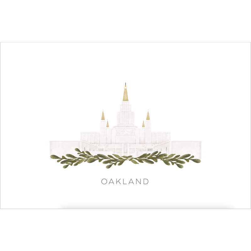 Oakland California Temple (13x16 Framed Paper Print)