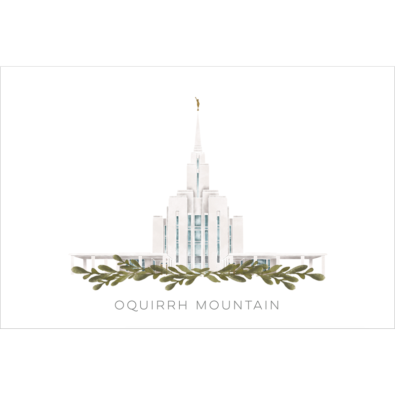 Oquirrh Mountain Utah Temple (13x16 Framed Paper Print)