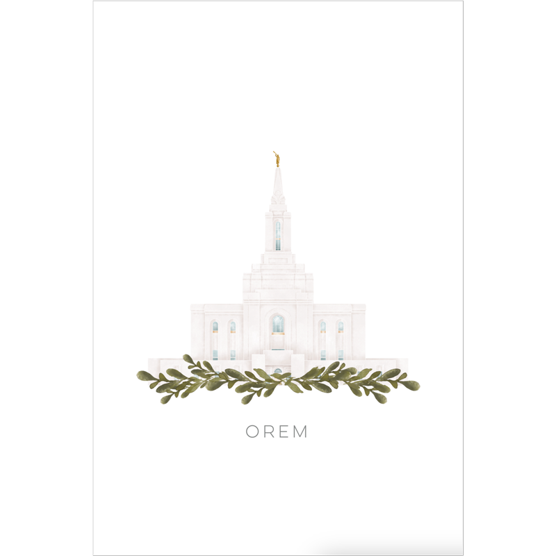 Orem Utah Temple (13x16 Framed Paper Print)