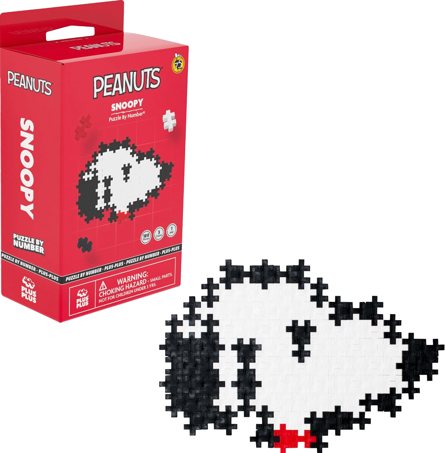 Plus Plus Snoopy 100 Piece Puzzle by Number