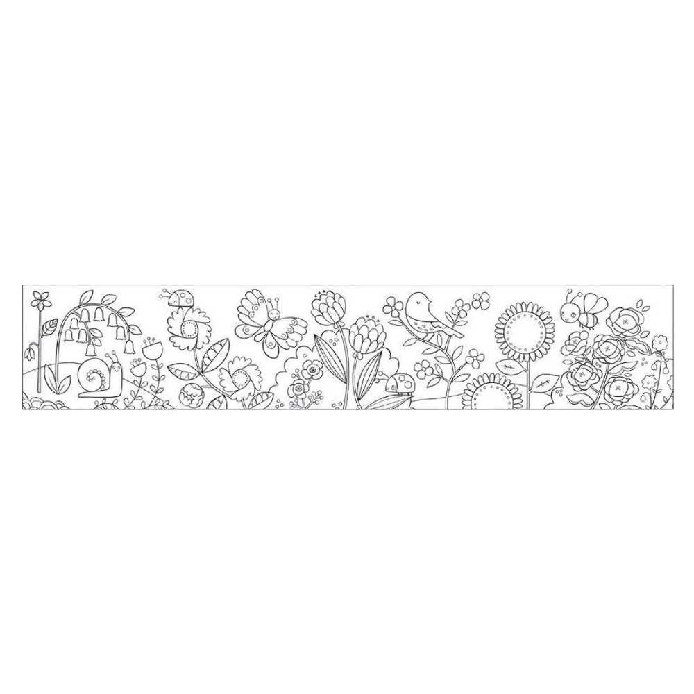 Flower Garden Mini Coloring Roll, , large