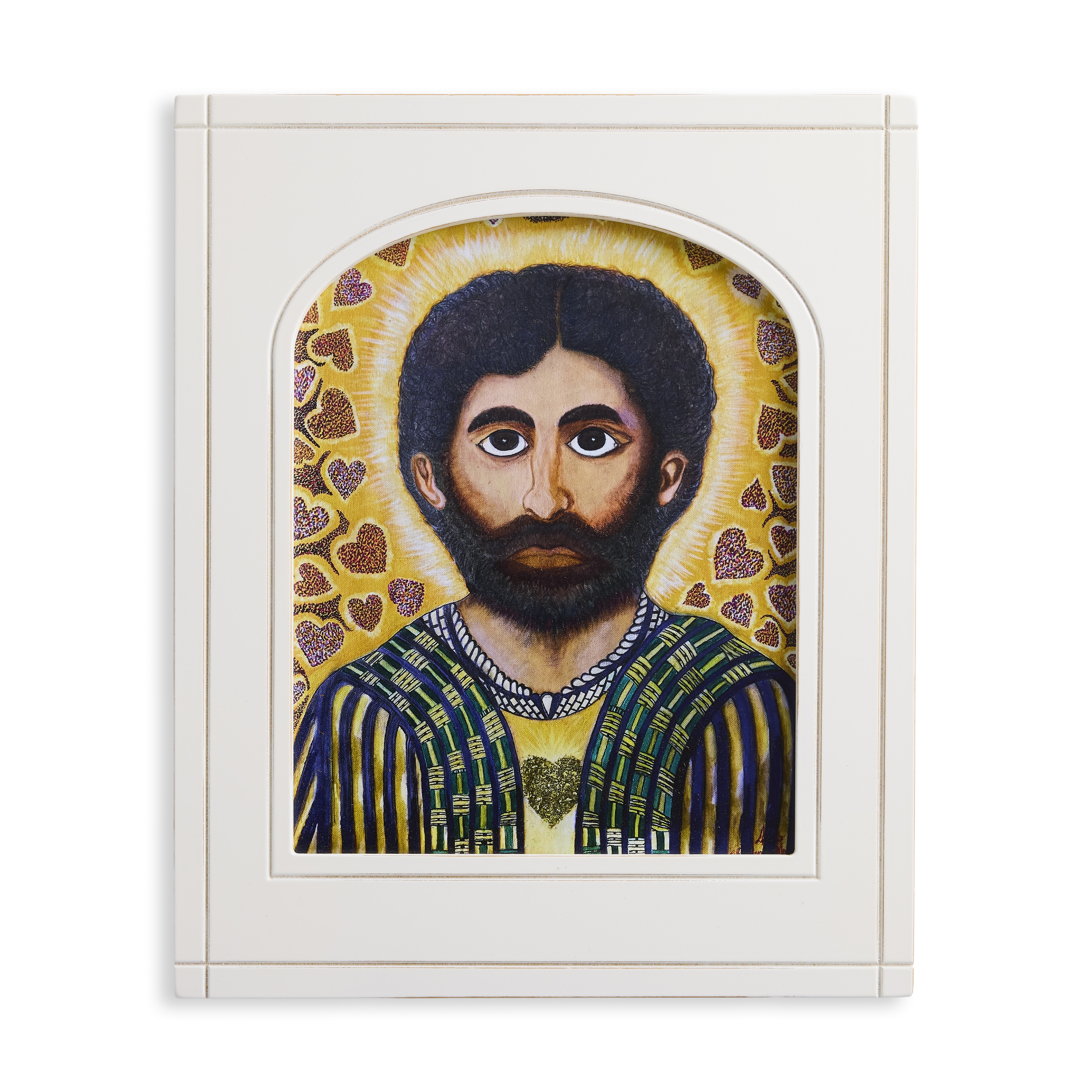 Jesus Messiah  (11x13 White Arched Framed Paper Print)