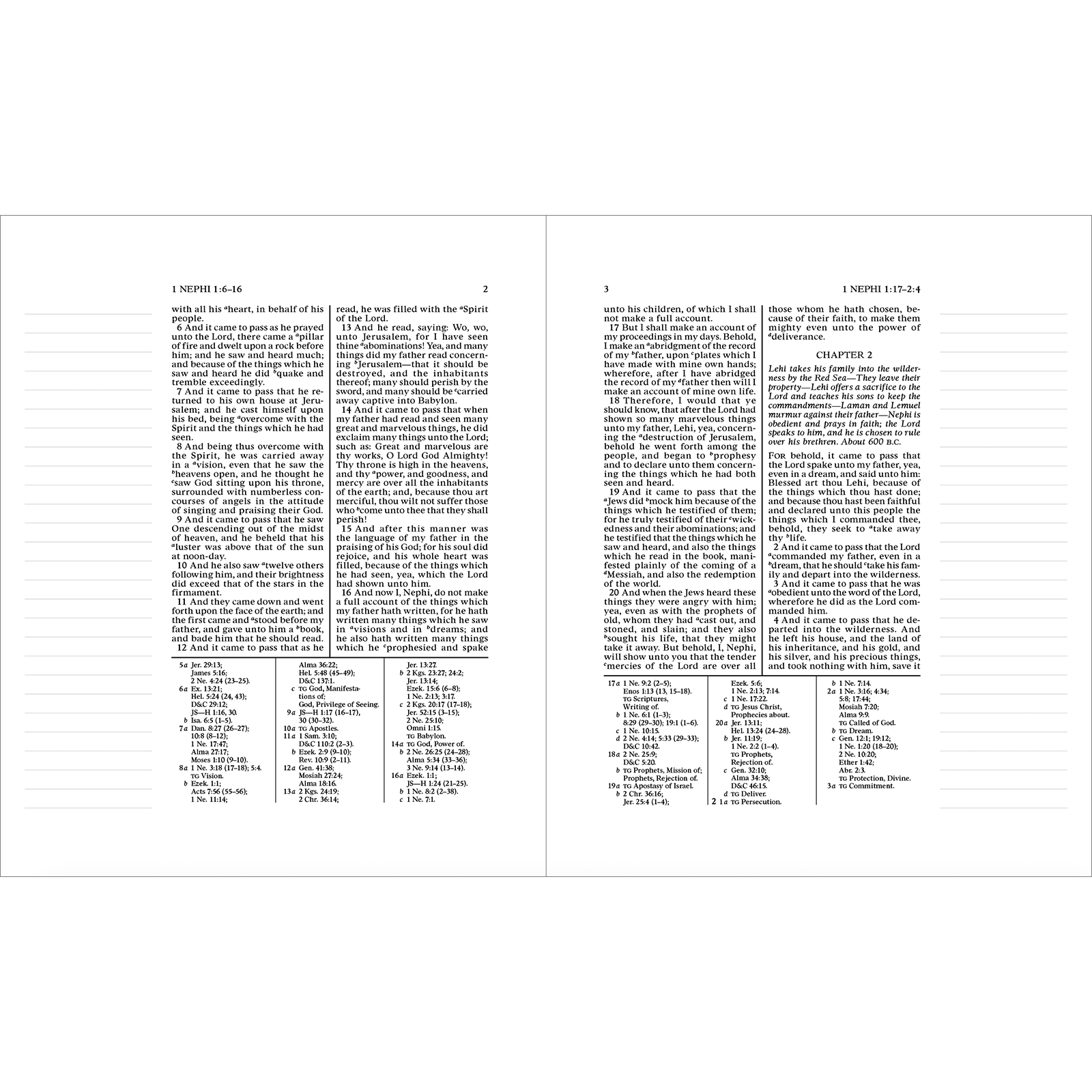 The Book of Mormon, Journal Edition, Blue Flowers (No Index), , large image number 2