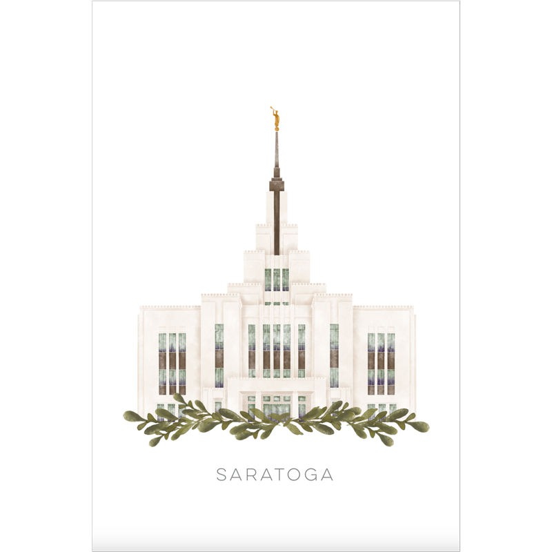 Saratoga Utah Temple (13x16 Framed Paper Print)