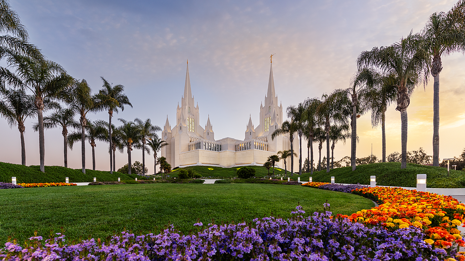 San Diego California Temple - Fire of the Covenant Series (25x43 Framed Canvas Print), , large