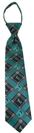 Boys' Blue Captain Moroni Zipper Necktie, , large