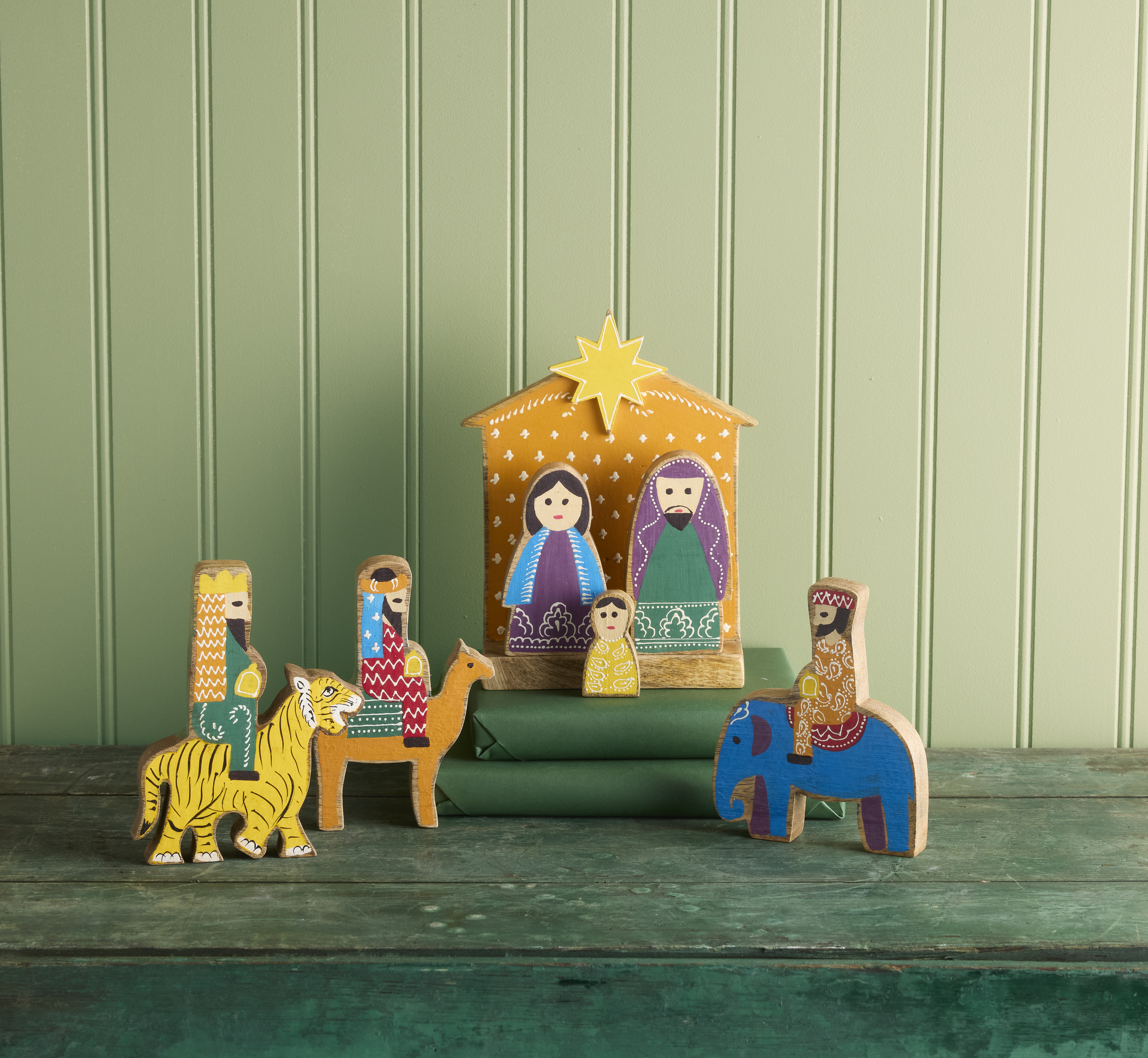 India Mango Wood Nativity, , large image number 3
