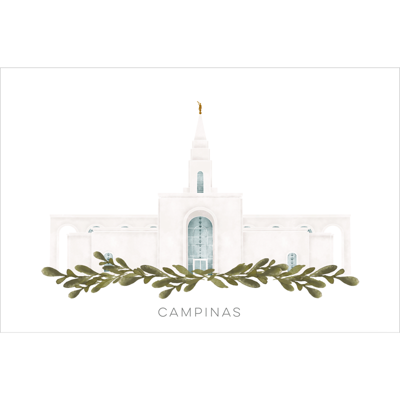 Campinas Brazil Temple (11x13 Framed Art), , large image number 0