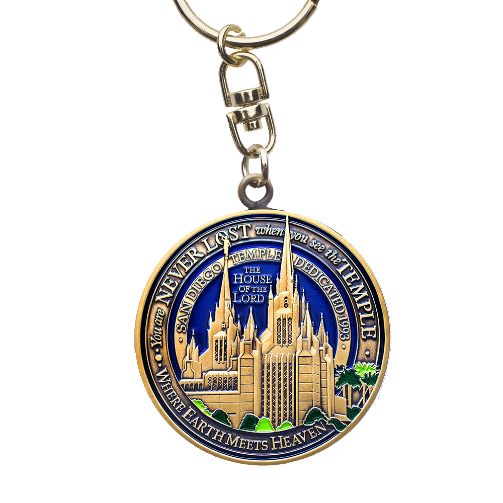 San Diego California Temple Keychain