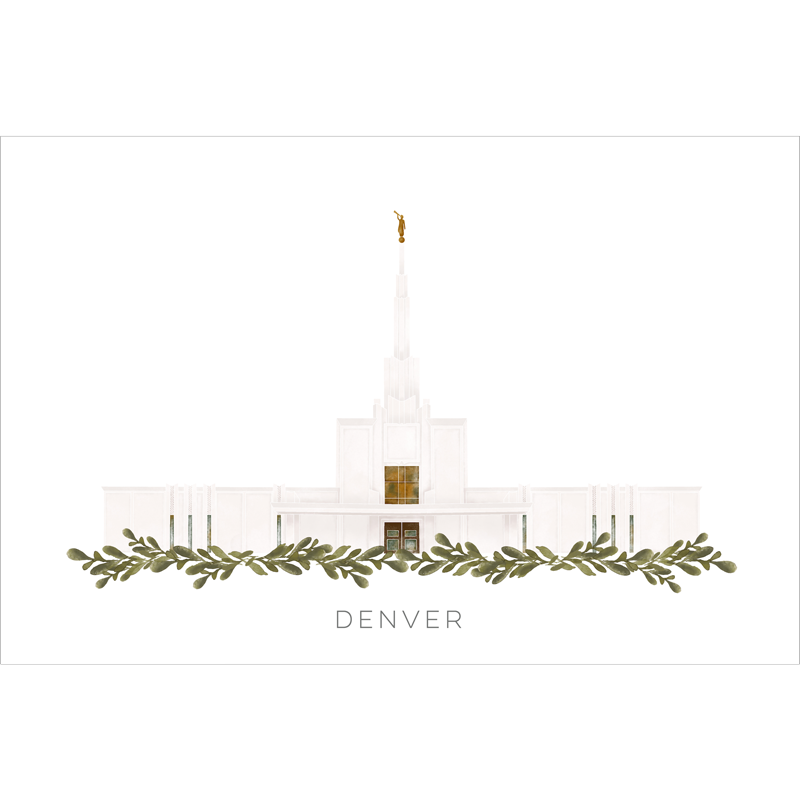 Denver Colorado Temple (11x13 Framed Art)