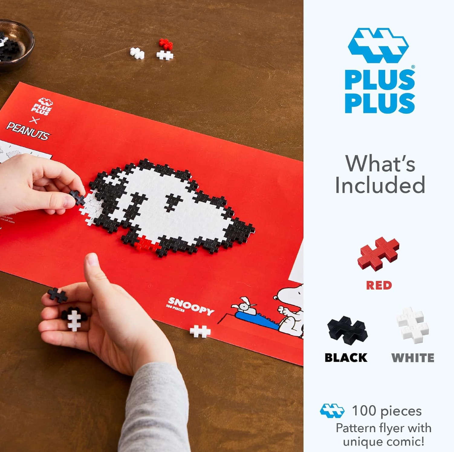 Plus Plus Snoopy 100 Piece Puzzle by Number, , large