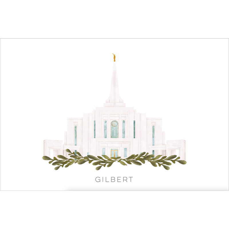 Gilbert Arizona Temple (11x13 Framed Art)