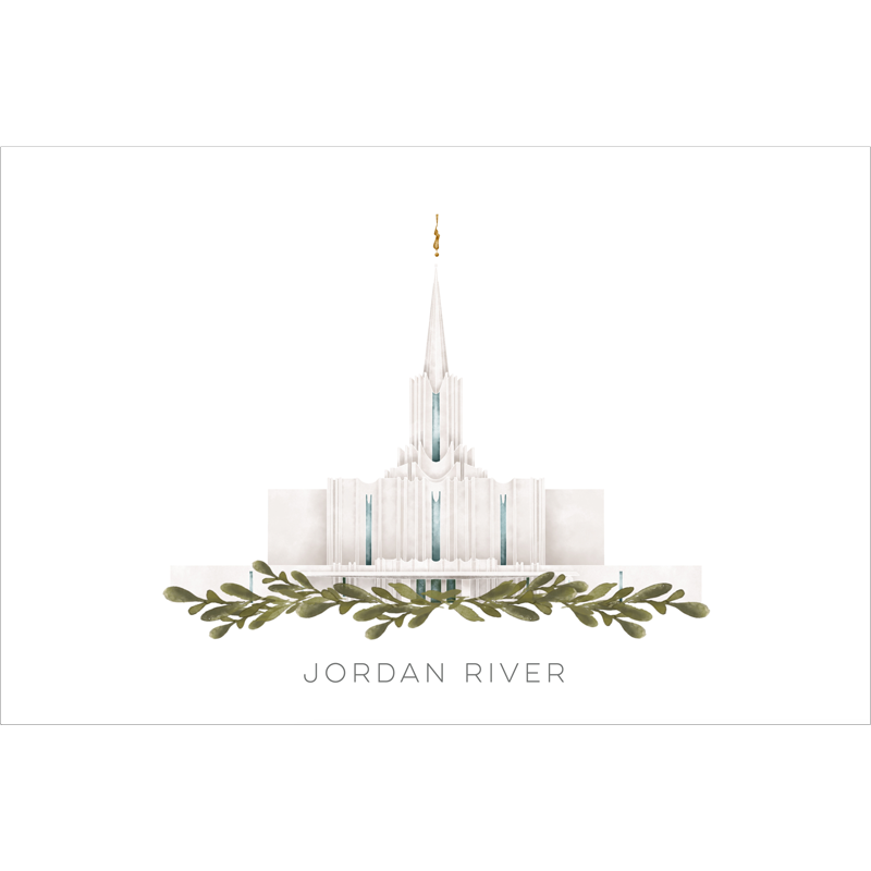 Jordan River Utah Temple (11x13 Framed Art)