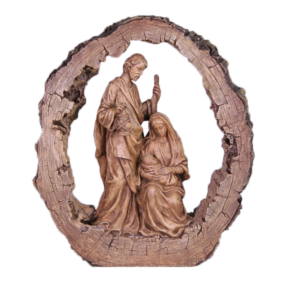 Bronzed Holy Family Nativity