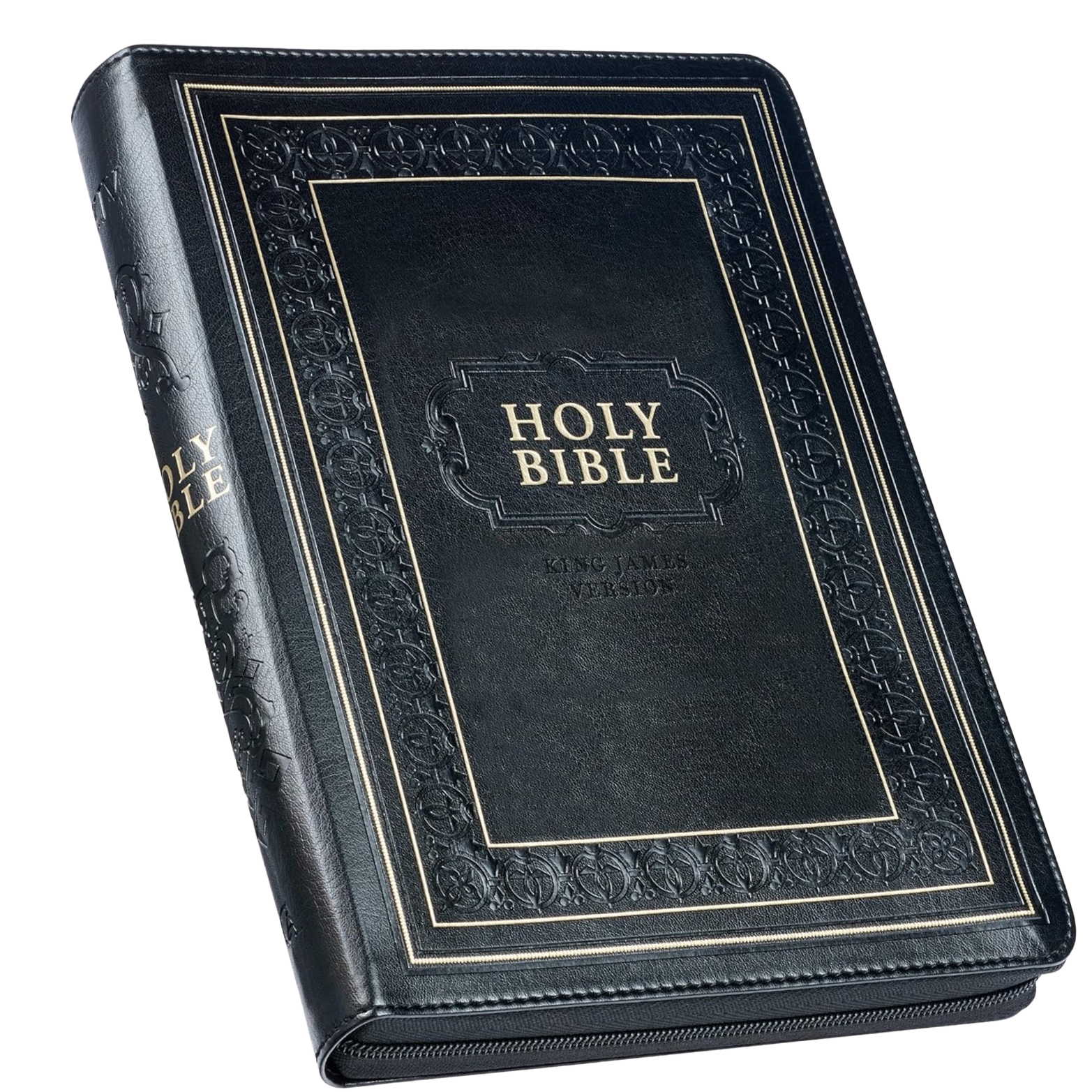 KJV Holy Bible, Giant Print, Faux Leather, Black, , large