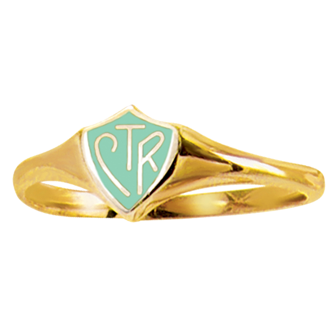 Gold w/Mint CTR Ring
