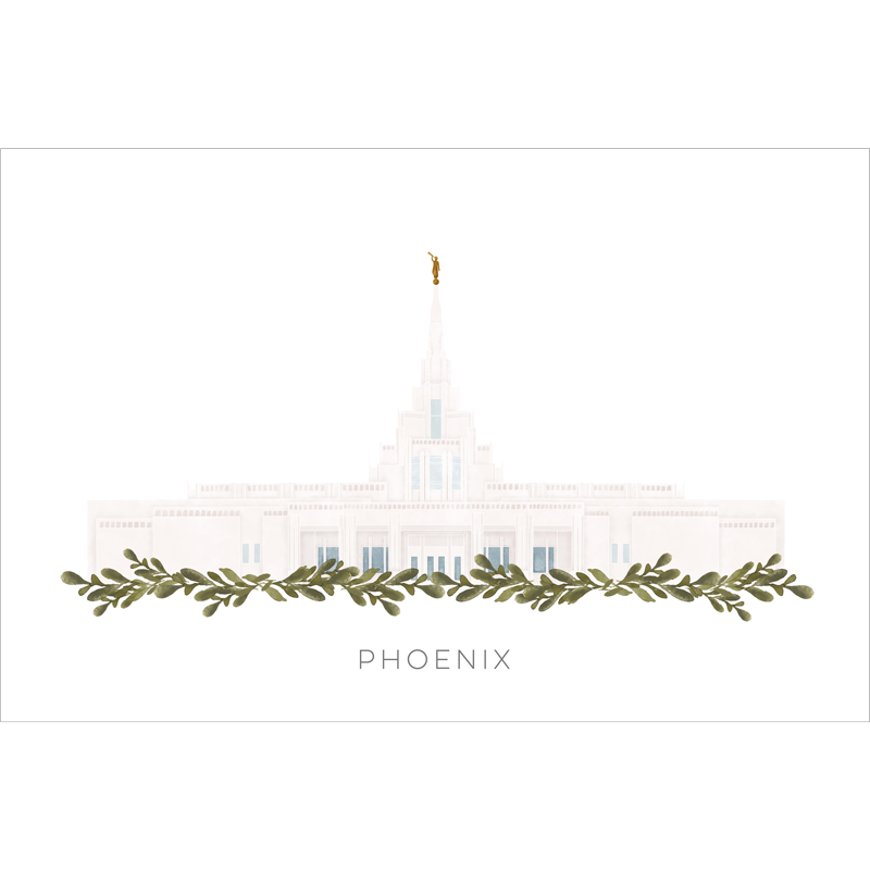 Phoenix Arizona Temple (11x13 Framed Art)