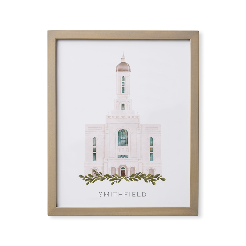 Smithfield Utah Temple (18x22 Framed Paper Print)