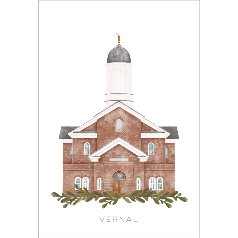 Vernal Utah Temple (11x13 Framed Art), , large image number 2