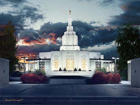 Idaho Falls Temple: Come Unto Me - 3x4 Print