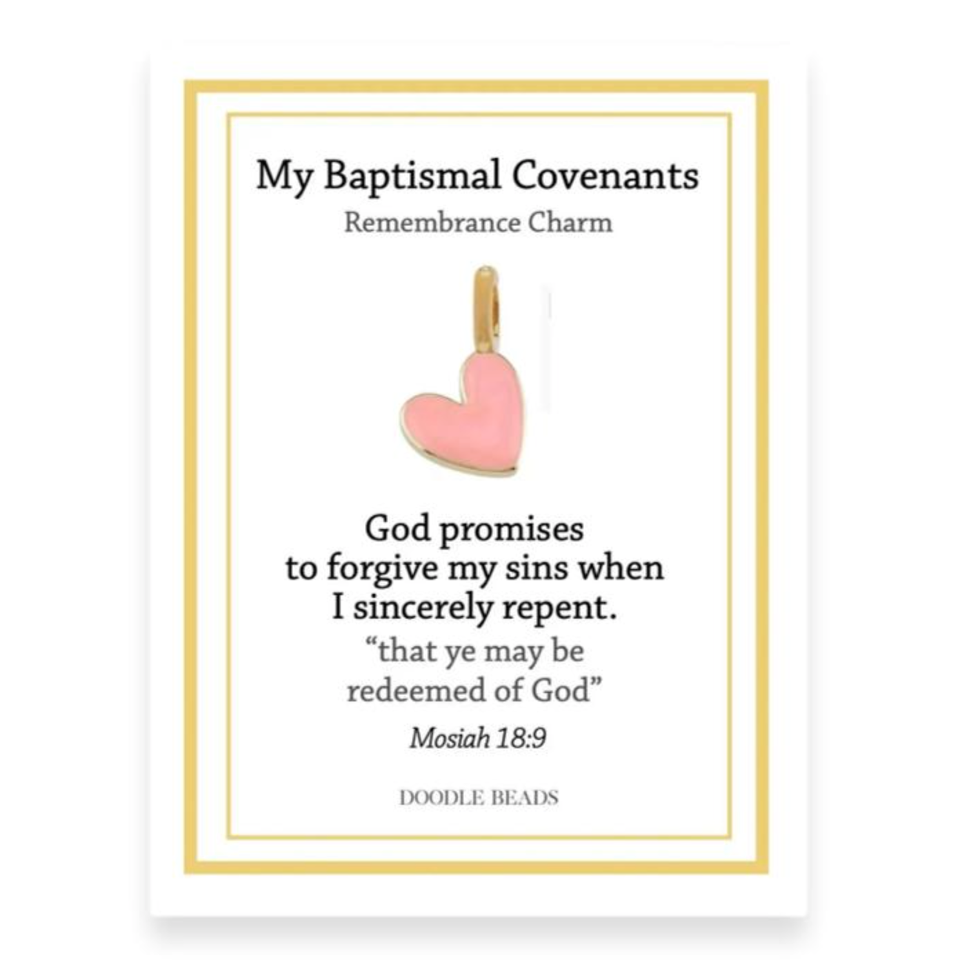 Heart Baptismal Covenant Charm