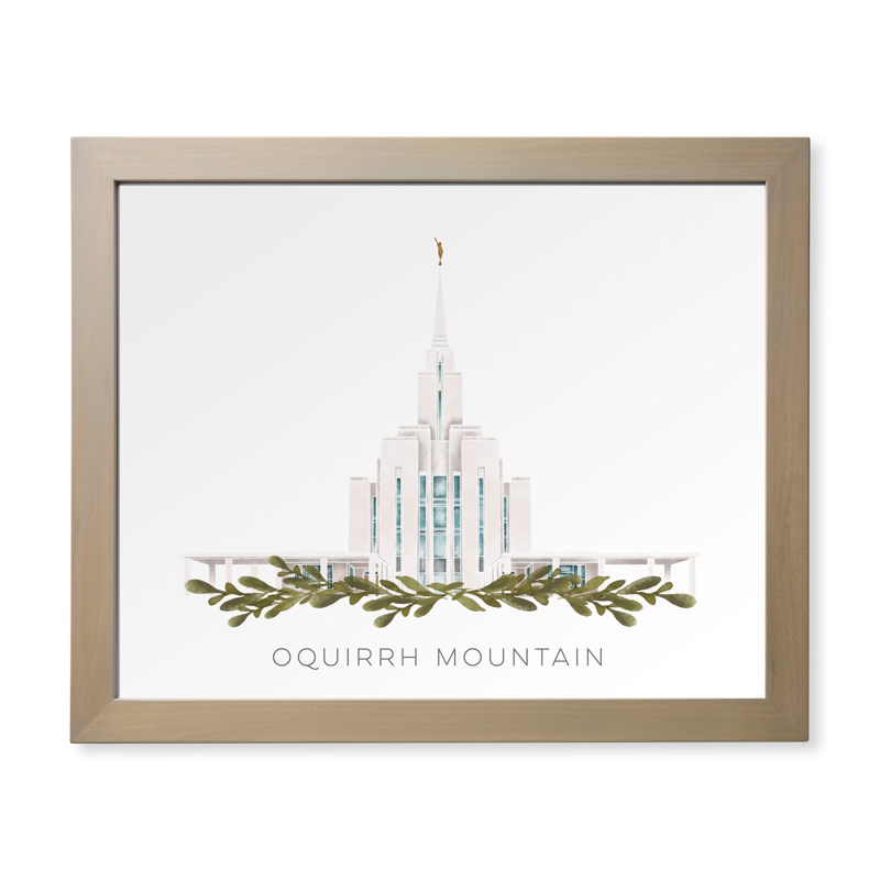 Oquirrh Mountain Utah Temple (28x34 Framed Paper Print)