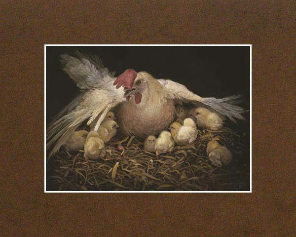 I Would Gather Thee (8x10 Matted Print)