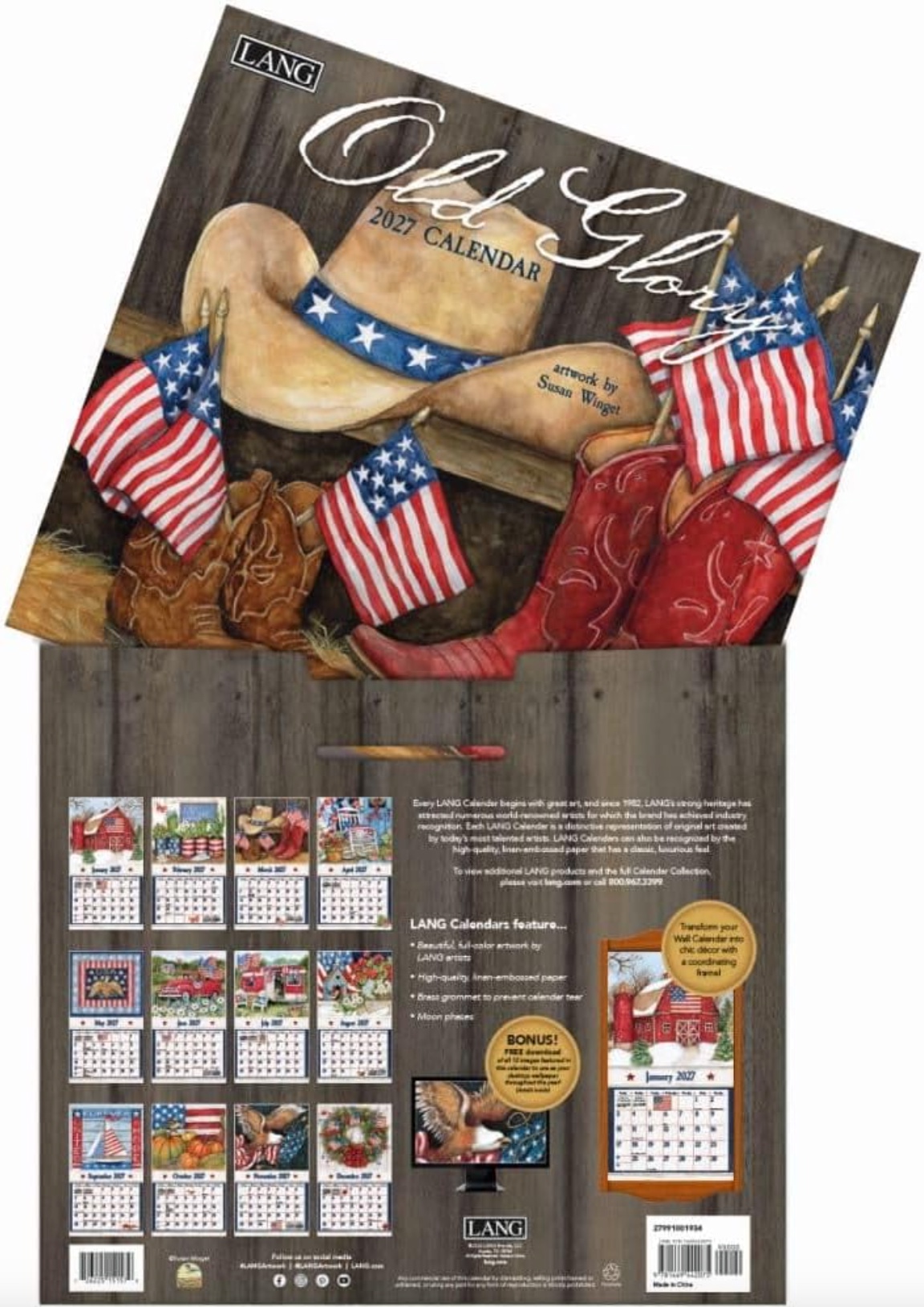 2027 Old Glory Wall Calendar, , large image number 2