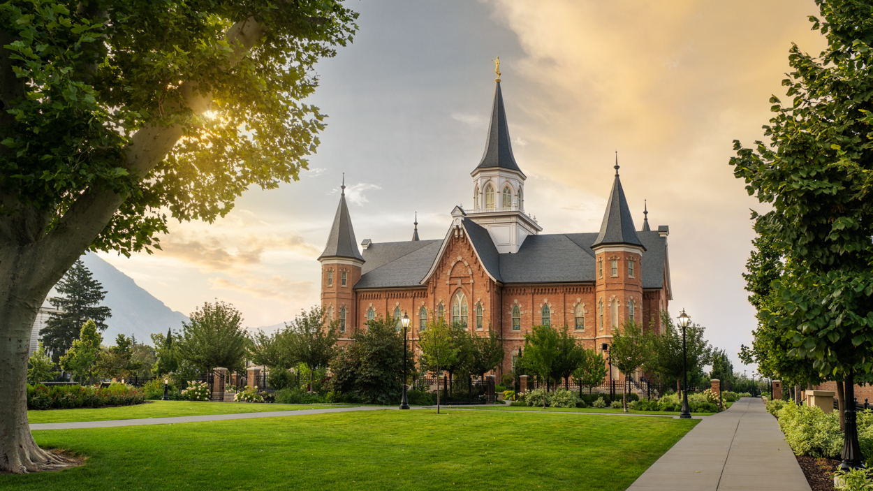 Provo City Center Utah Temple - Fire of the Covenant Series (25x43 Framed Canvas Print), , large