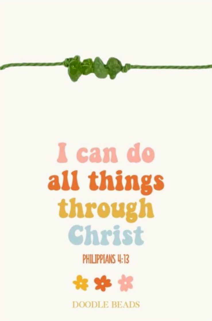 I Can Do All Things 2023 Youth Theme Adjustable Stone Bracelet