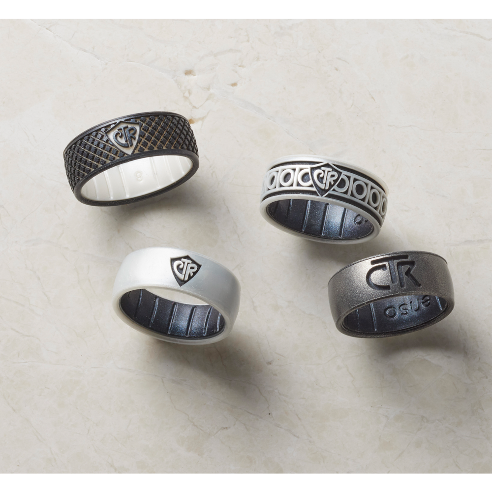 Silicone Shield Two Tone Pearl and Black Pearl CTR Ring, , large