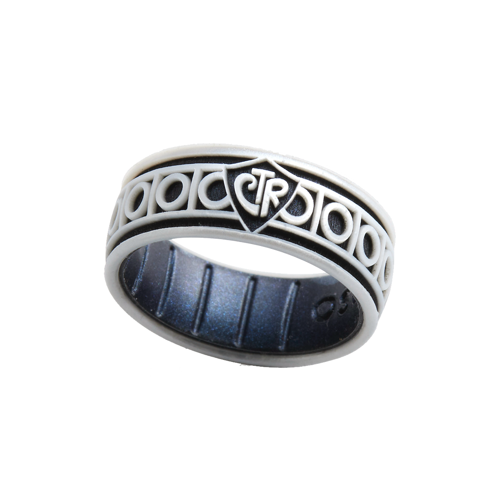 Shield with Window Wrap Two Tone Pearl/Black Pearl CTR Ring