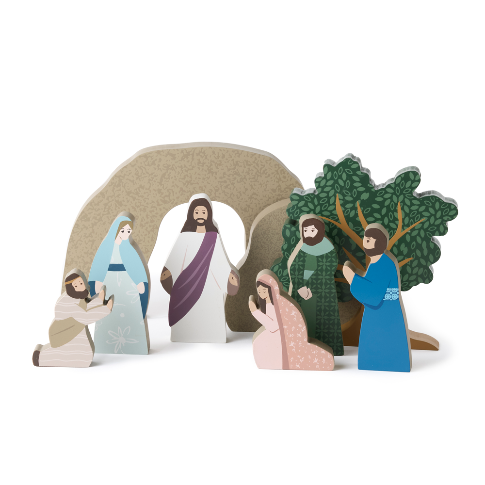 He Is Risen Easter Creche Set