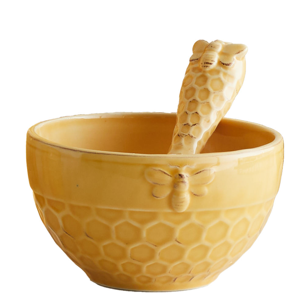 Honeycomb Bowl and Spreader Set