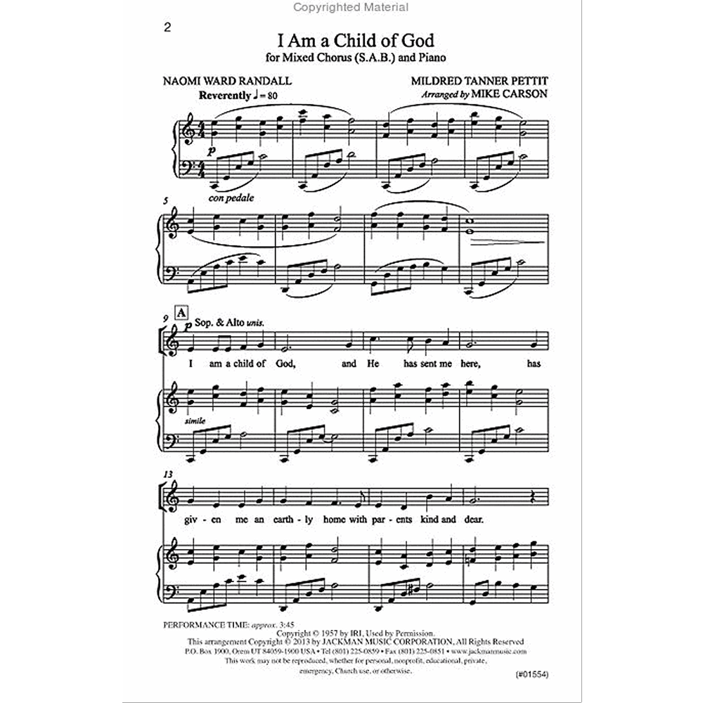 I Am a Child of God, , large