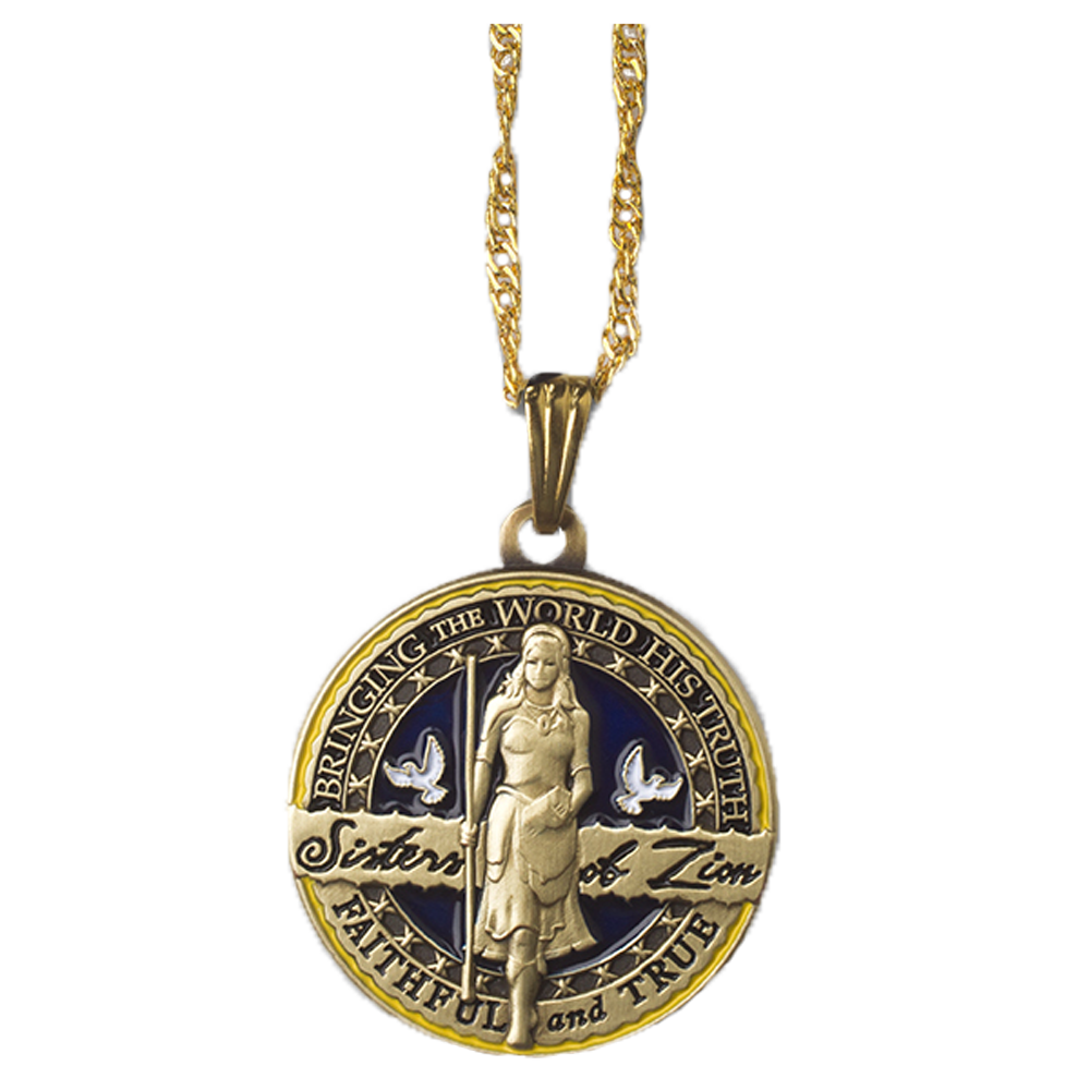Sister Missionary Round Pendant Necklace
