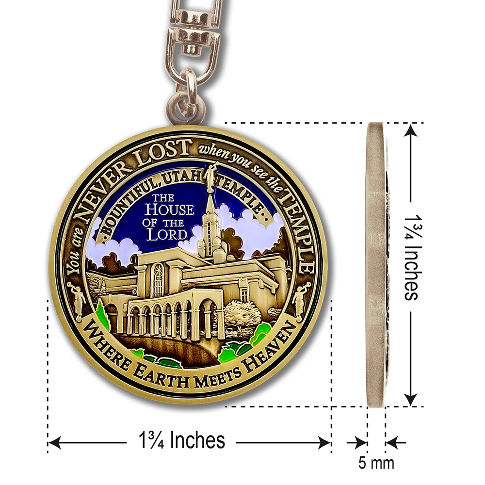 Bountiful Utah Temple Keychain, , large