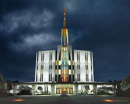 Seattle Washington Temple 5x7 Print, , large image number 0