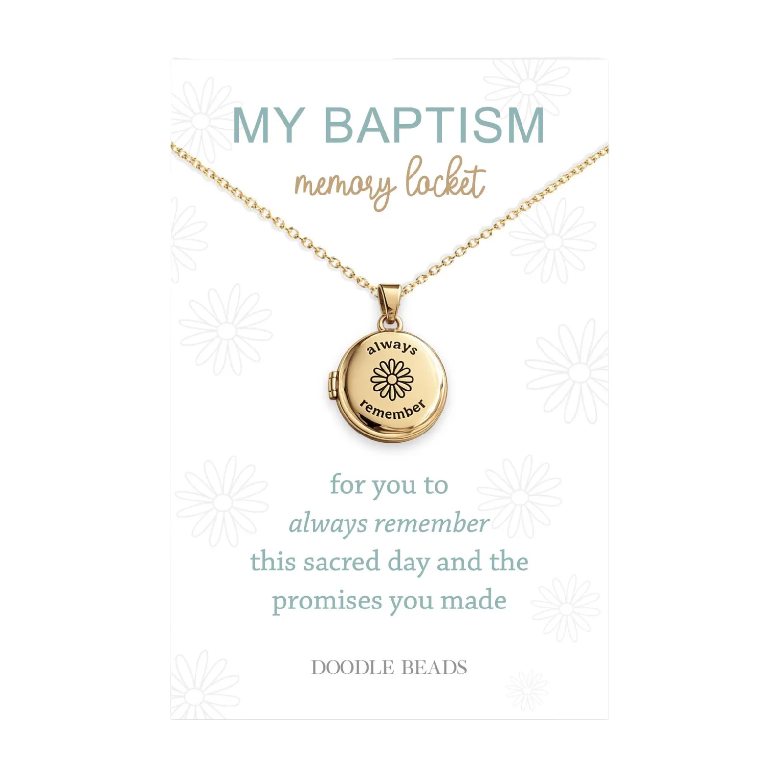 My Baptism Memory Locket Necklace