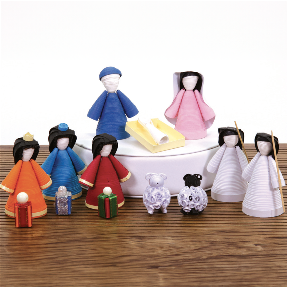 Cambodian Paper Quilled Nativity, , large