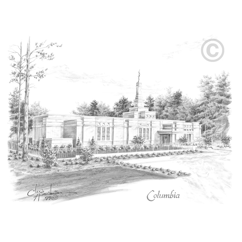 Columbia South Carolina Temple Print