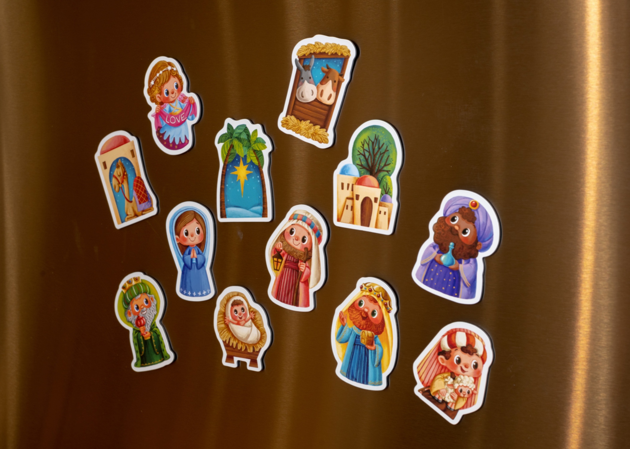 Children's Vinyl Nativity Magnet Set, , large